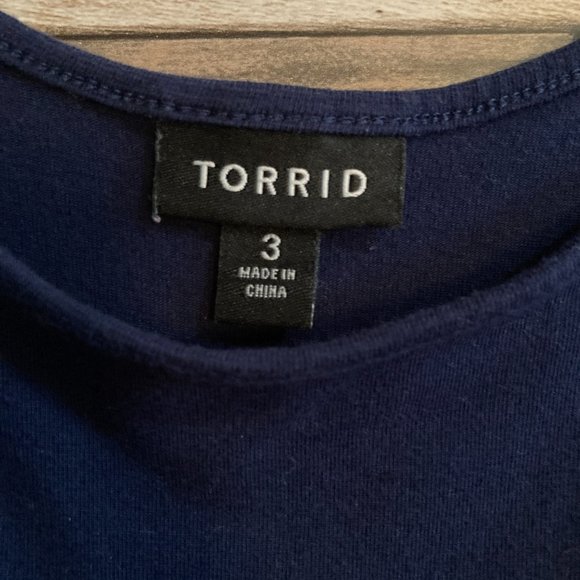 Torrid Navy Blue and Pink Cheetah Print Dress Size 3 - Picture 6 of 9